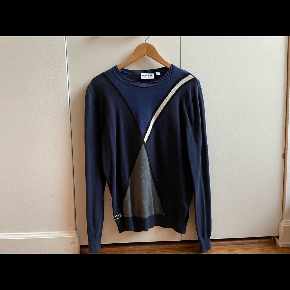 Lacoste sweater in blue from the Mare In France collection in size Small
